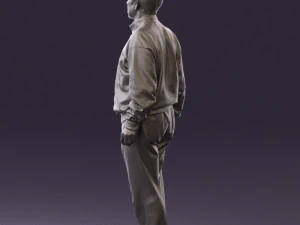 old man in black sweater 0563 3D Model