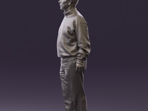 old man in black sweater 0563 Modèle 3D