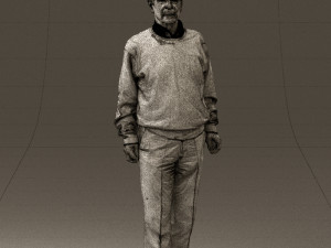 old man in black sweater 0563 Modèle 3D