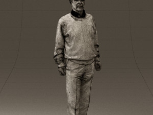 old man in black sweater 0563 Modèle 3D