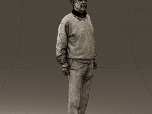 old man in black sweater 0563 Modèle 3D