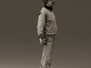 old man in black sweater 0563 Modèle 3D