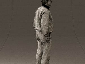 old man in black sweater 0563 Modèle 3D
