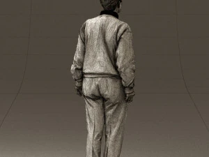 old man in black sweater 0563 3D Model