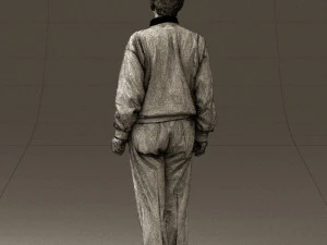 old man in black sweater 0563 3D Model