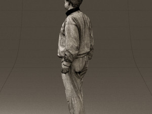 old man in black sweater 0563 Modèle 3D