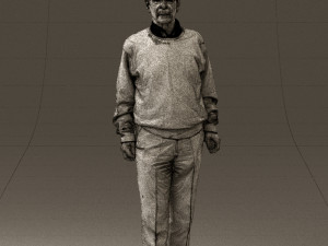 old man in black sweater 0563 Modèle 3D