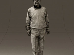 old man in black sweater 0563 3D Model