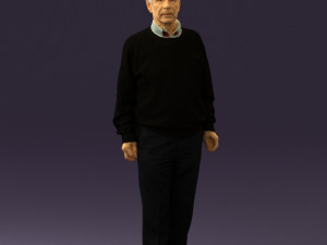 old man in black sweater 0563 3d print ready 3D 프린트 모델