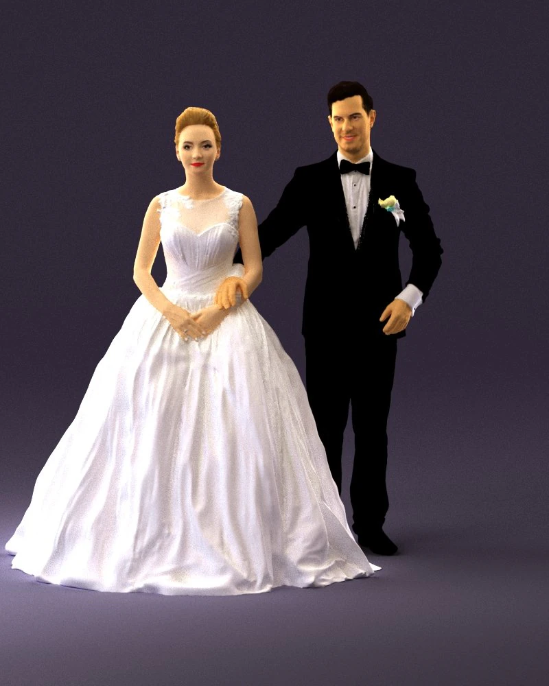 wedding dress 0556 3D Model .c4d .max .obj .3ds .fbx .stl .blend 