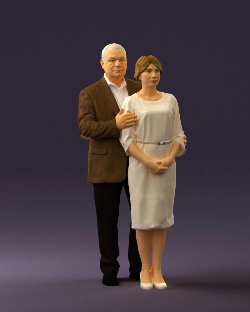 man and woman together 0562 3D Model .c4d .max .obj .3ds .fbx .stl .blend