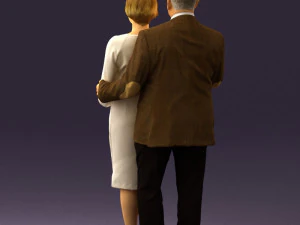 man and woman together 0562 3D Model
