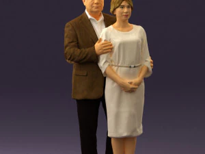 man and woman together 0562 3D Model