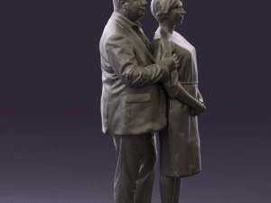 man and woman together 0562 3D Model
