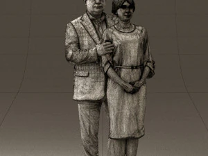 man and woman together 0562 3D Model
