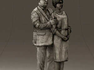 man and woman together 0562 3D Model