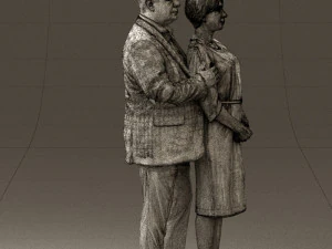 man and woman together 0562 3D Model