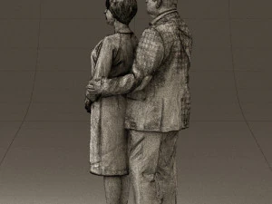 man and woman together 0562 3D Model