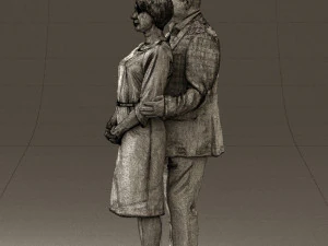 man and woman together 0562 3D Model