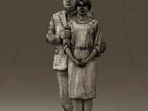 man and woman together 0562 3D Model