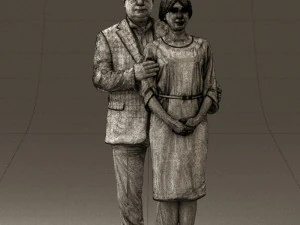 man and woman together 0562 3D Model