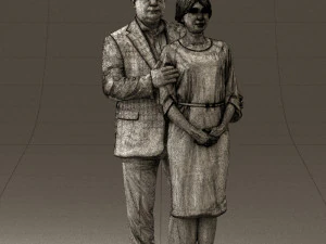 man and woman together 0562 3D Model