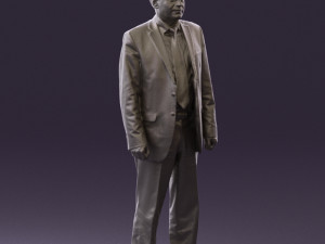 old man in black suit 0564 3D Модель