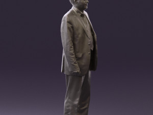 old man in black suit 0564 3D Модель