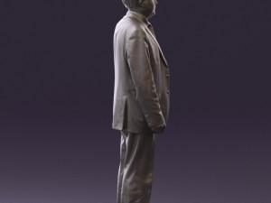 old man in black suit 0564 3D Модель