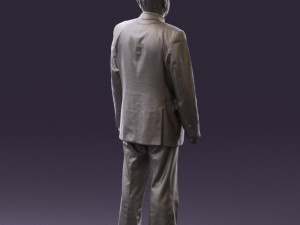 old man in black suit 0564 3D Модель