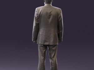 old man in black suit 0564 3D Модель