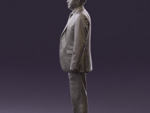 old man in black suit 0564 3D Модель