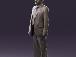 old man in black suit 0564 3D Модель