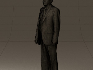 old man in black suit 0564 3D Модель