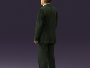 old man in black suit 0564 3d print ready 3D Принт Модель