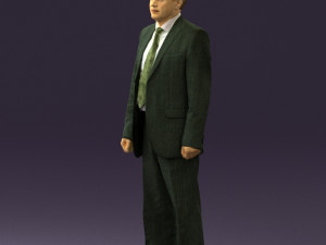 old man in black suit 0564 3d print ready 3D Принт Модель