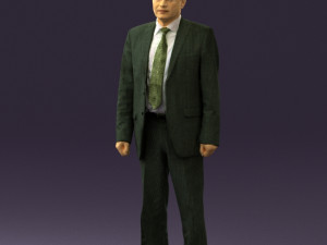 old man in black suit 0564 3d print ready 3D Принт Модель