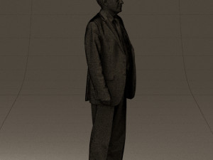 old man in black suit 0564 3d print ready 3D Принт Модель