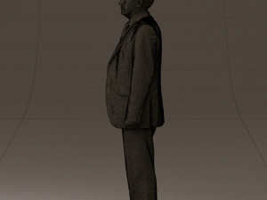 old man in black suit 0564 3d print ready 3D Принт Модель