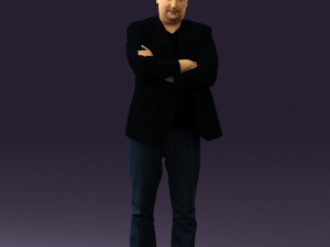 man in black top jeans 0565 3D Model