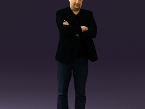 man in black top jeans 0565 Model 3D