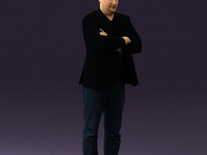 man in black top jeans 0565 Model 3D