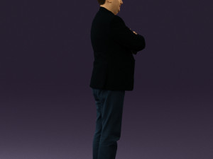 man in black top jeans 0565 Model 3D