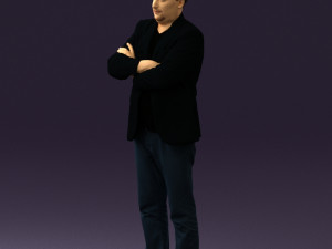 man in black top jeans 0565 Model 3D