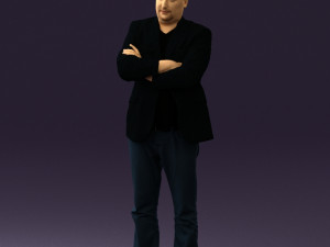 man in black top jeans 0565 Model 3D