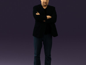 man in black top jeans 0565 Model 3D