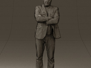man in black top jeans 0565 Model 3D