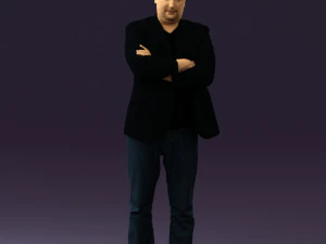 ब्लैक टॉप जींस में आदमी 0565 3डी प्रिंट तैयार 3D प्रिंट मॉडल