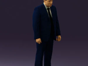 man in blue suit 0566 3D Model