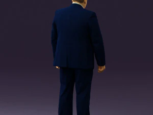 man in blue suit 0566 3D Model